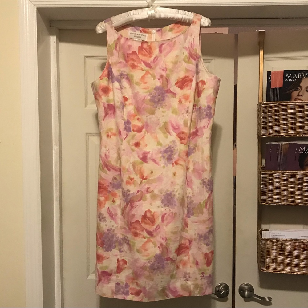 Jones New York Printed Linen Dress